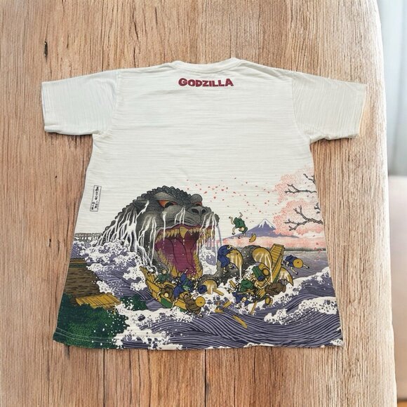 Godzilla  T-shirt White TOHO Godzilla  Japan Monster  Size M Youth - Picture 1 of 8